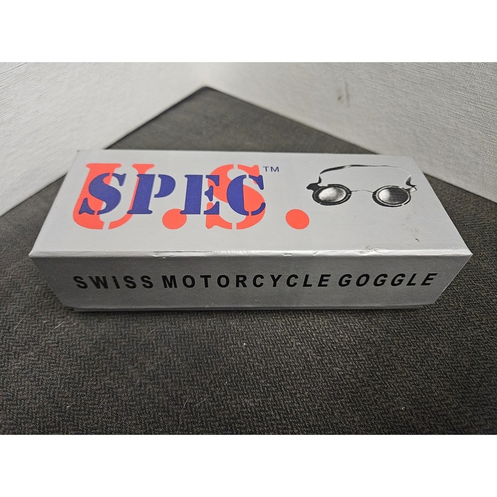 US SPEC Swiss Army Safety Round Motorcycle Goggles Protection Glass with Box